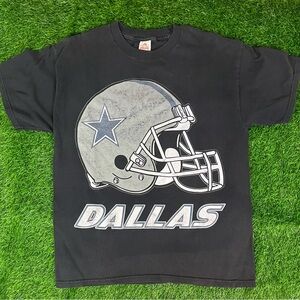 VTG Vintage Y2K Alstyle Dallas Cowboys Oversized Logo Blue T-Shirt Men’s Large
